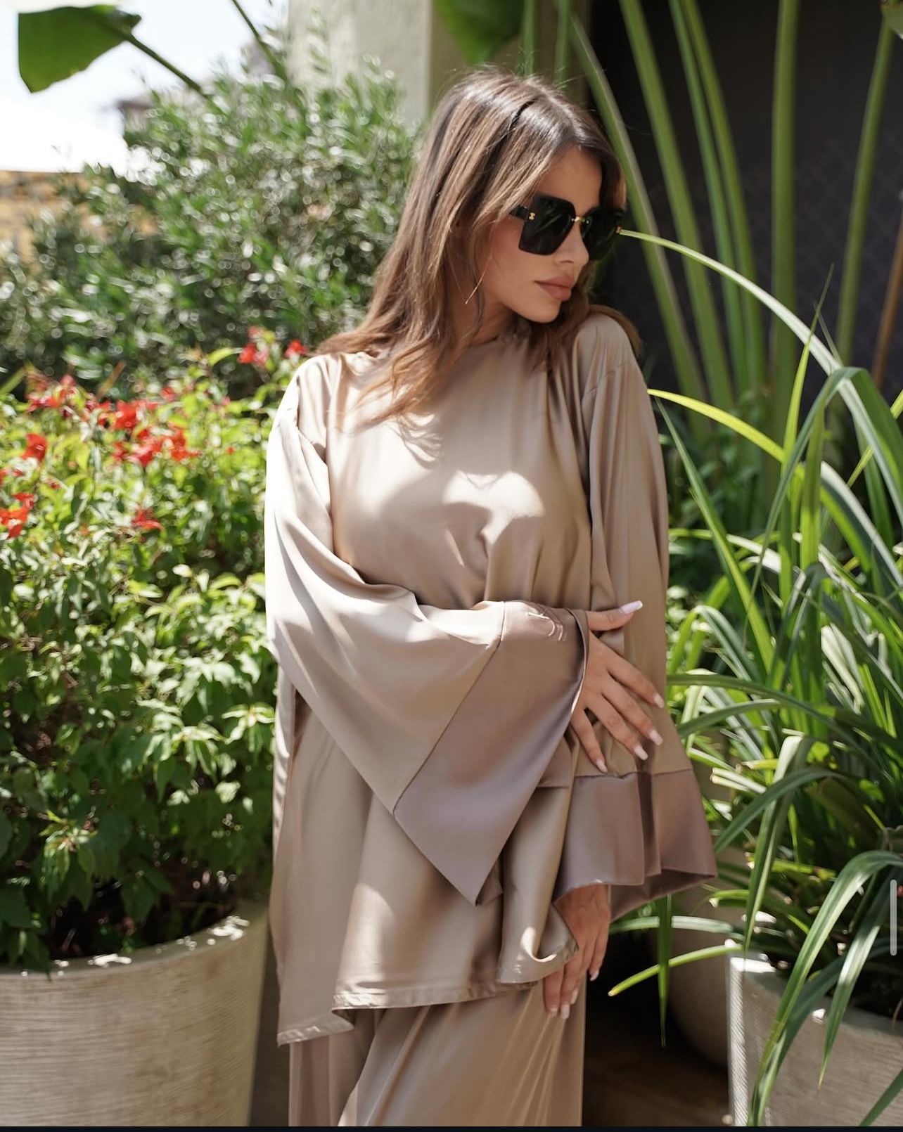 Classic Open Abaya - Zand